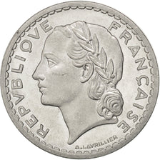 Francia, Lavrillier, 5 Francs, 1946, Beaumont le Roger, SPL, Alluminio, KM:88...