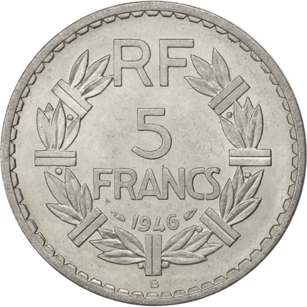 FRANCE, Lavrillier, 5 Francs, 1946, Beaumont - Le Roger, KM #888b.2, MS(60-62),.