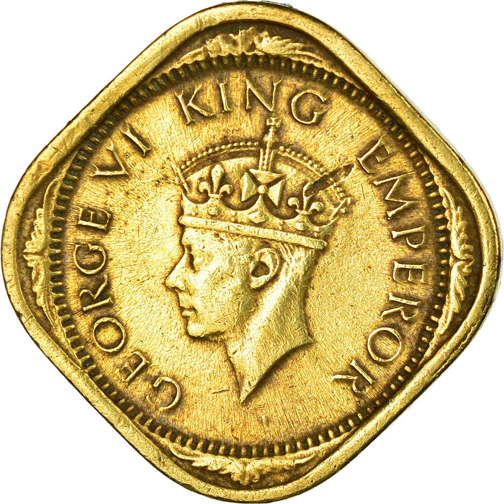 Moneta, INDIA - BRITANNICA, George VI, 1/2 Anna, 1943, Bombay, BB