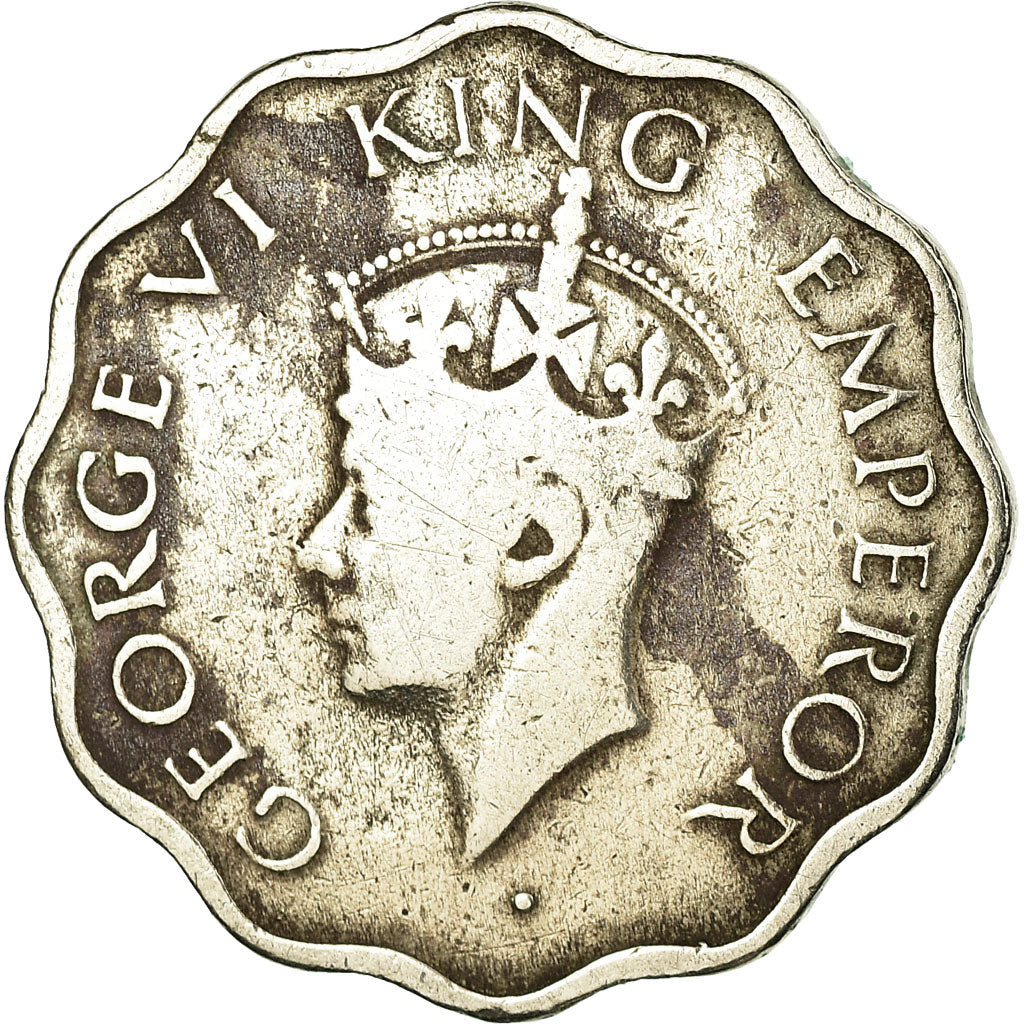 Coin, INDIA-BRITISH, George VI, Anna, 1940, VF(30-35), Copper-nickel, KM:536