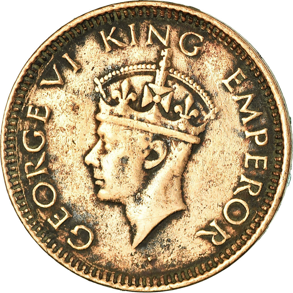 Coin, INDIA-BRITISH, George VI, 1/12 Anna, 1 Pie, 1941, EF(40-45), Bronze