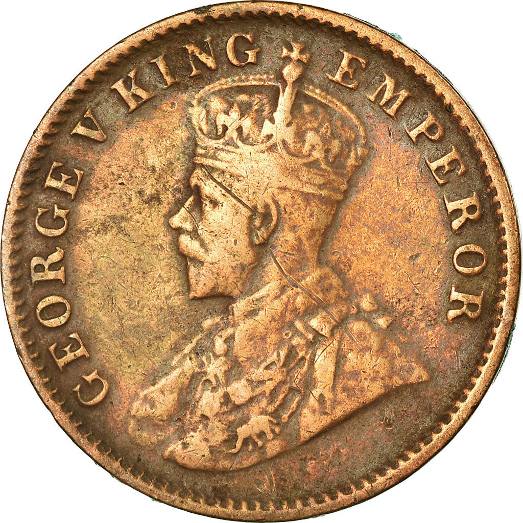 Coin, INDIA-BRITISH, George V, 1/4 Anna, 1920, EF(40-45), Bronze, KM:512