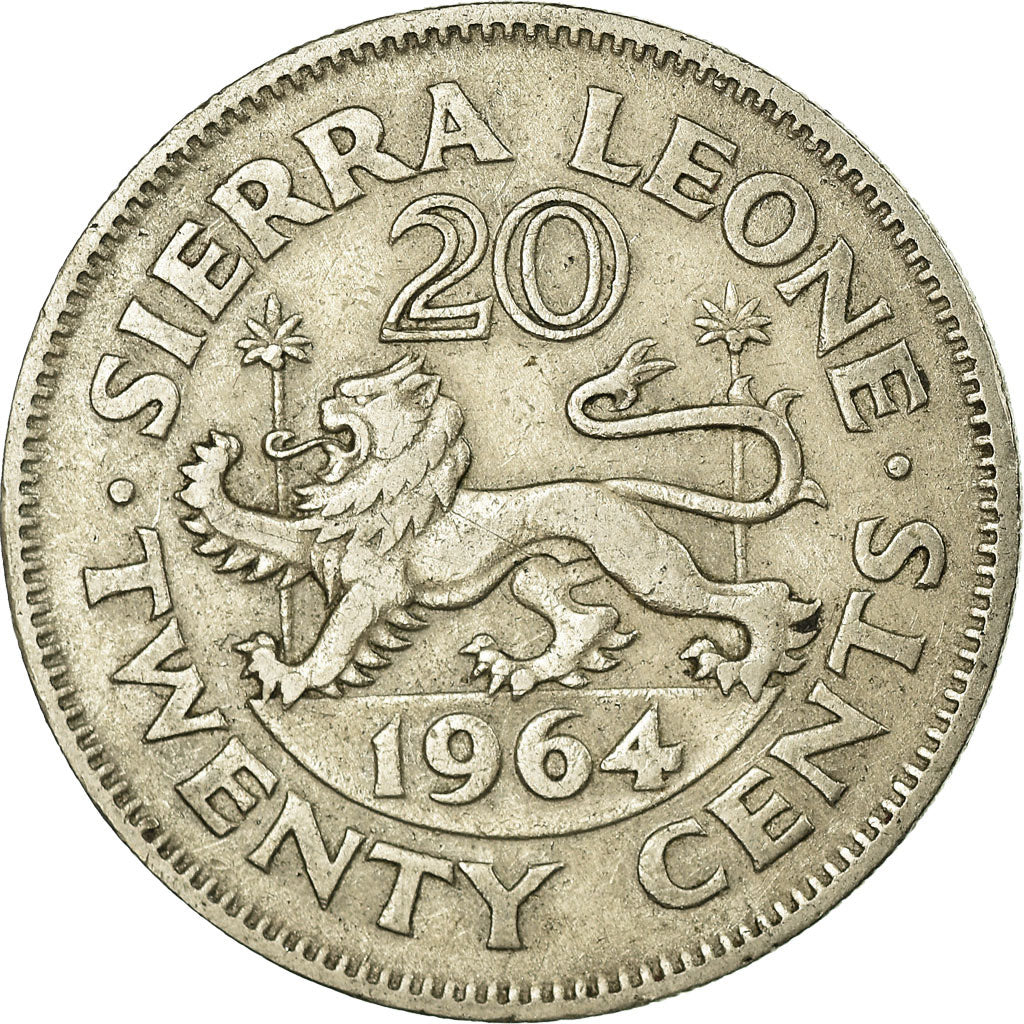Coin, Sierra Leone, 20 Cents, 1964, British Royal Mint, EF(40-45)