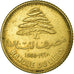 Coin, Lebanon, 5 Piastres, 1968, EF(40-45), Nickel-brass, KM:25.1