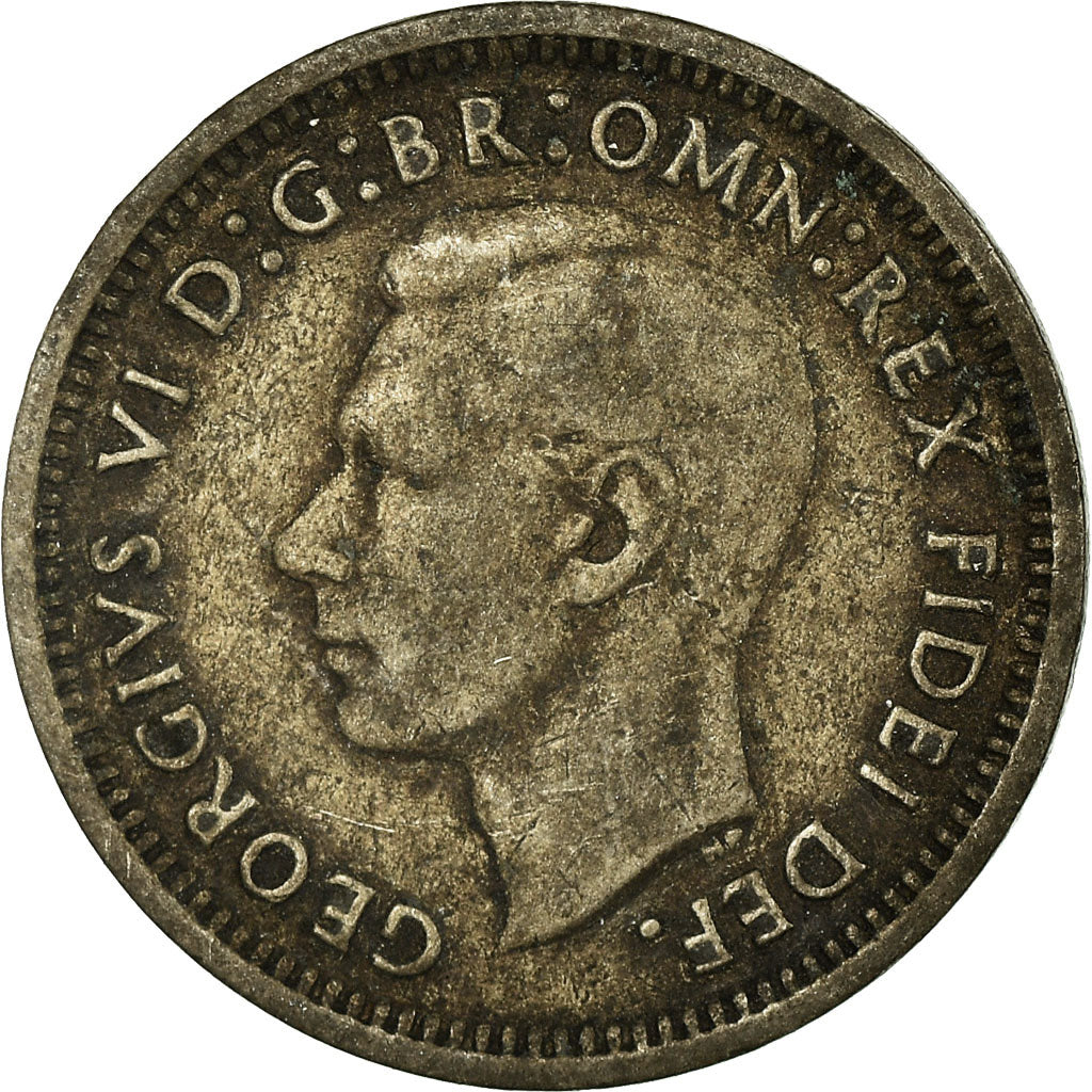 Munten, Australië, George VI, Threepence, 1951, ZF, Zilver, KM:44