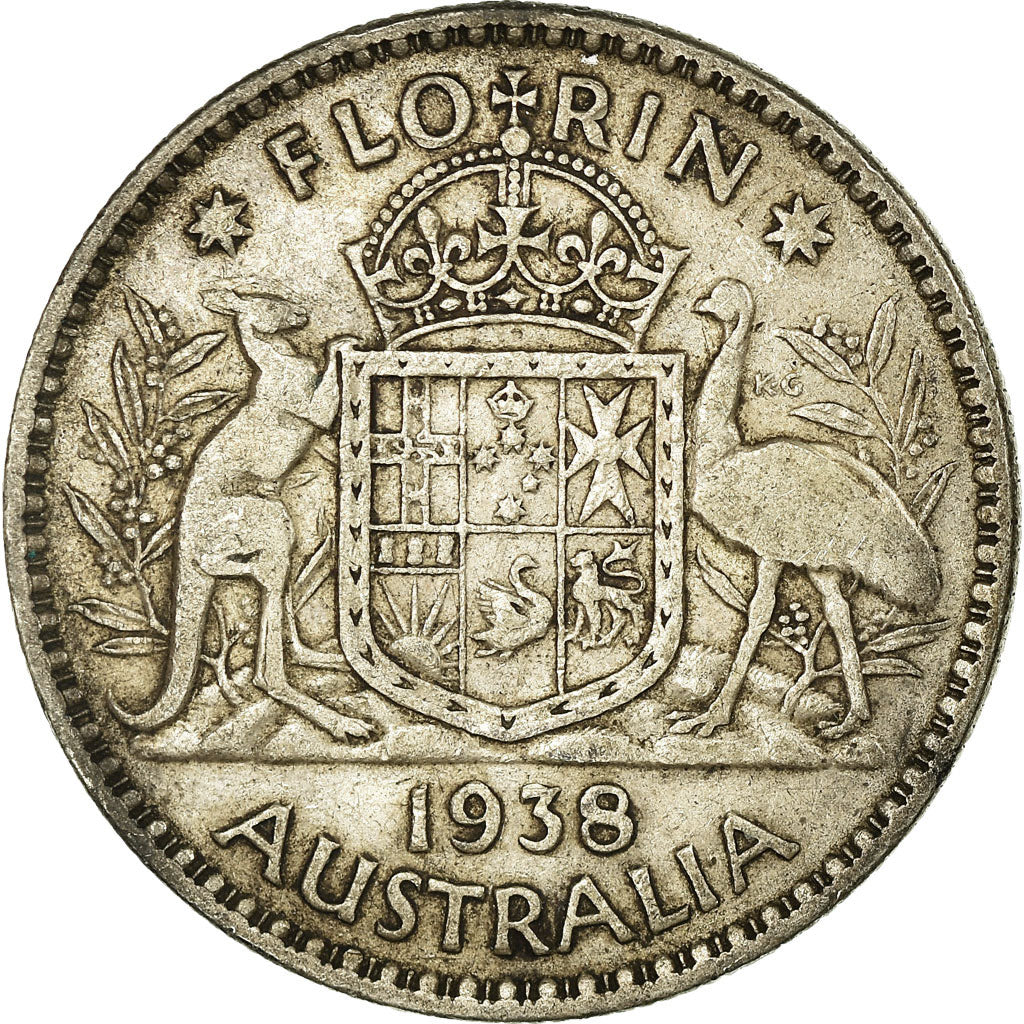 Coin, Australia, George VI, Florin, 1938, EF(40-45), Silver, KM:40