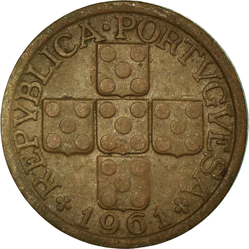 Münze, Portugal, 10 Centavos, 1961, SS, Bronze, KM:583