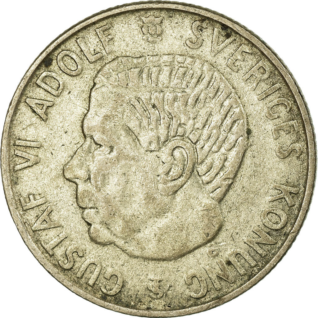Coin, Sweden, Gustaf VI, Krona, 1952, EF(40-45), Silver, KM:826