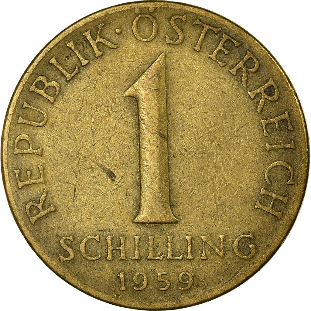 Coin, Austria, Schilling, 1959, VF(20-25), Aluminum-Bronze, KM:2886