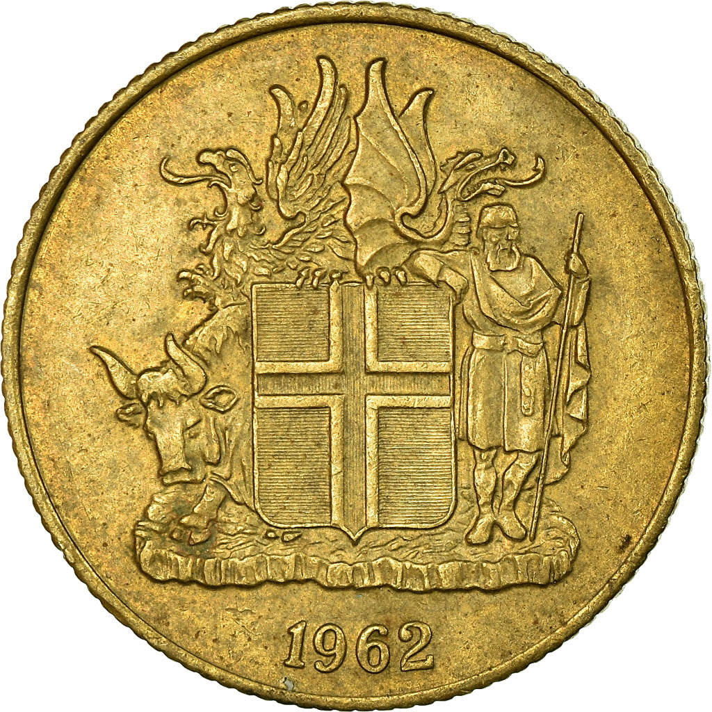 Coin, Iceland, Krona, 1962, EF(40-45), Nickel-brass, KM:12a