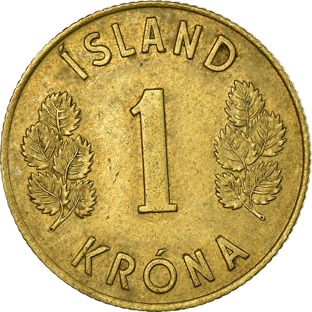 Coin, Iceland, Krona, 1962, EF(40-45), Nickel-brass, KM:12a