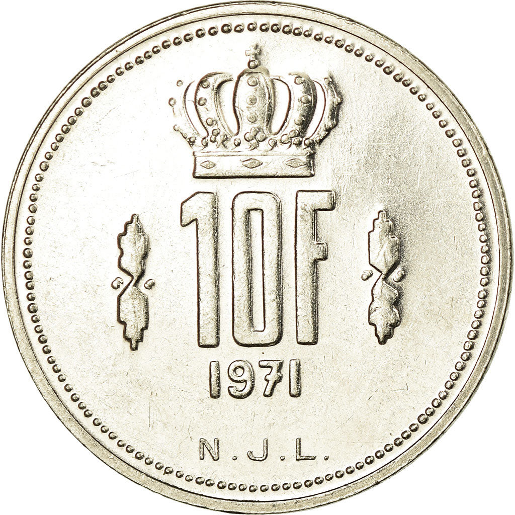Moneta, Lussemburgo, Jean, 10 Francs, 1971, SPL-, Nichel, KM:57