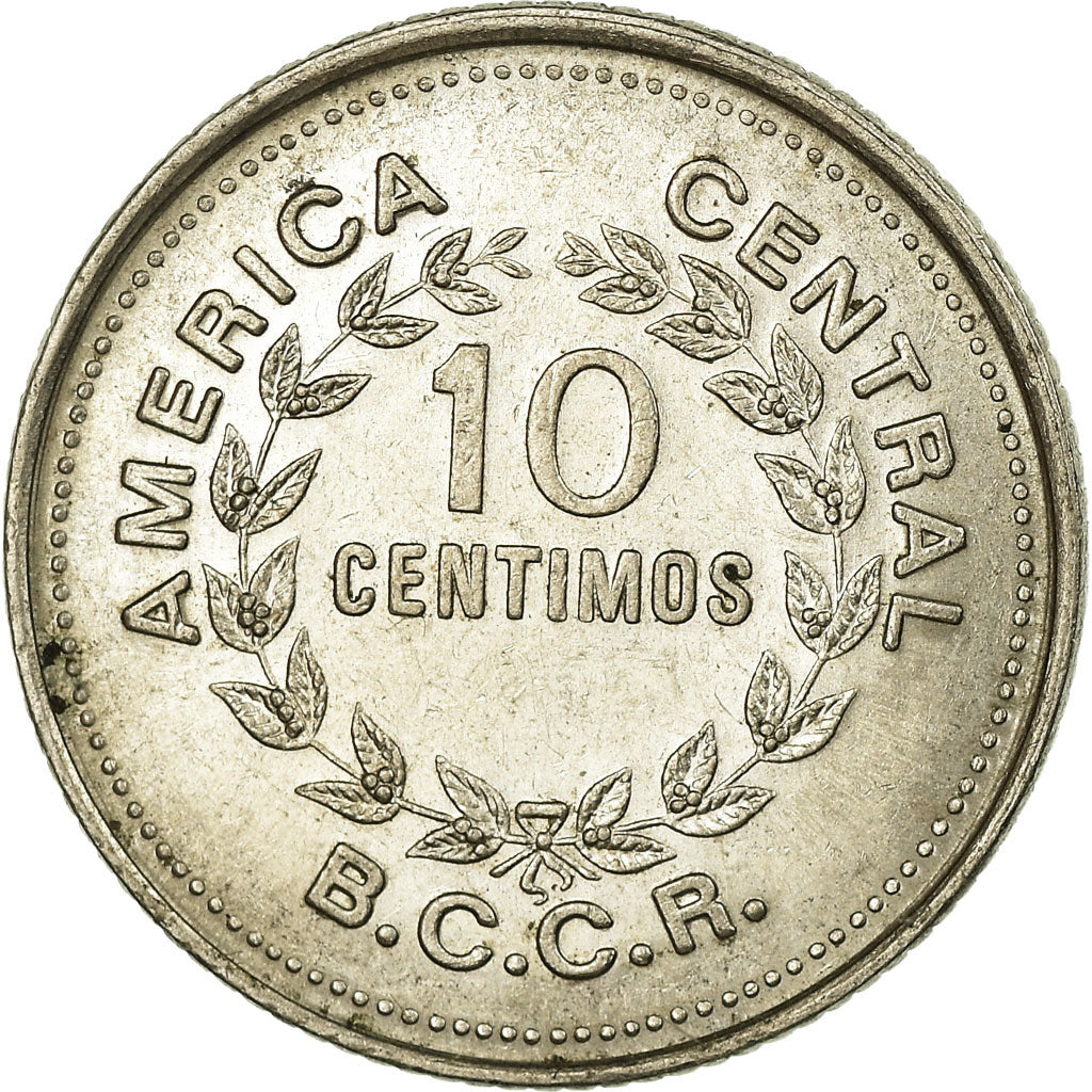 Coin, Costa Rica, 10 Centimos, 1976, EF(40-45), Copper-nickel, KM:185.2