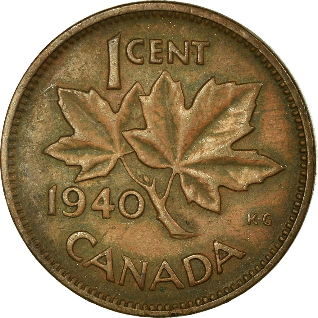 Moneda, Canadá, George VI, Cent, 1940, Royal Canadian Mint, Ottawa, MBC