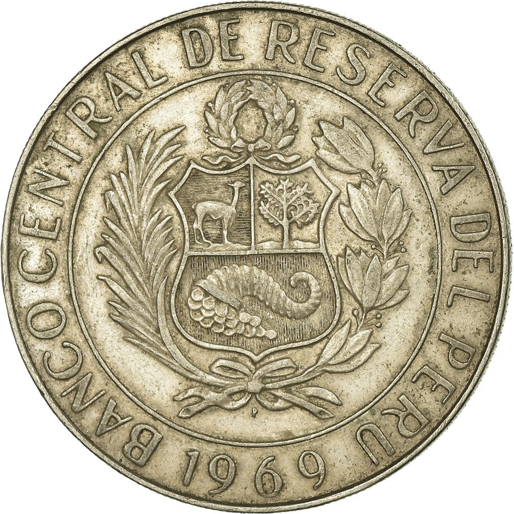 Coin, Peru, 10 Soles, 1969, Lima, EF(40-45), Gold, KM:236