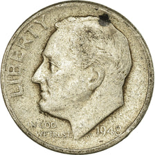 Coin, United States, Roosevelt Dime, Dime, 1948, U.S. Mint, Denver, VF(30-35)