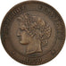 Coin, France, Cérès, 10 Centimes, 1870, Paris, AU(55-58), Bronze, KM:815.1