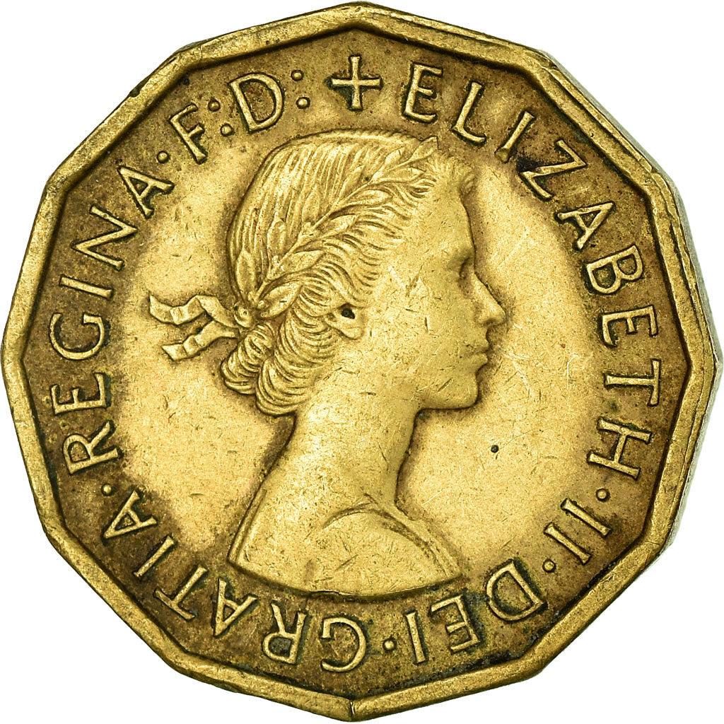 Münze, Großbritannien, Elizabeth II, 3 Pence, 1961, SS, Nickel-brass, KM:900