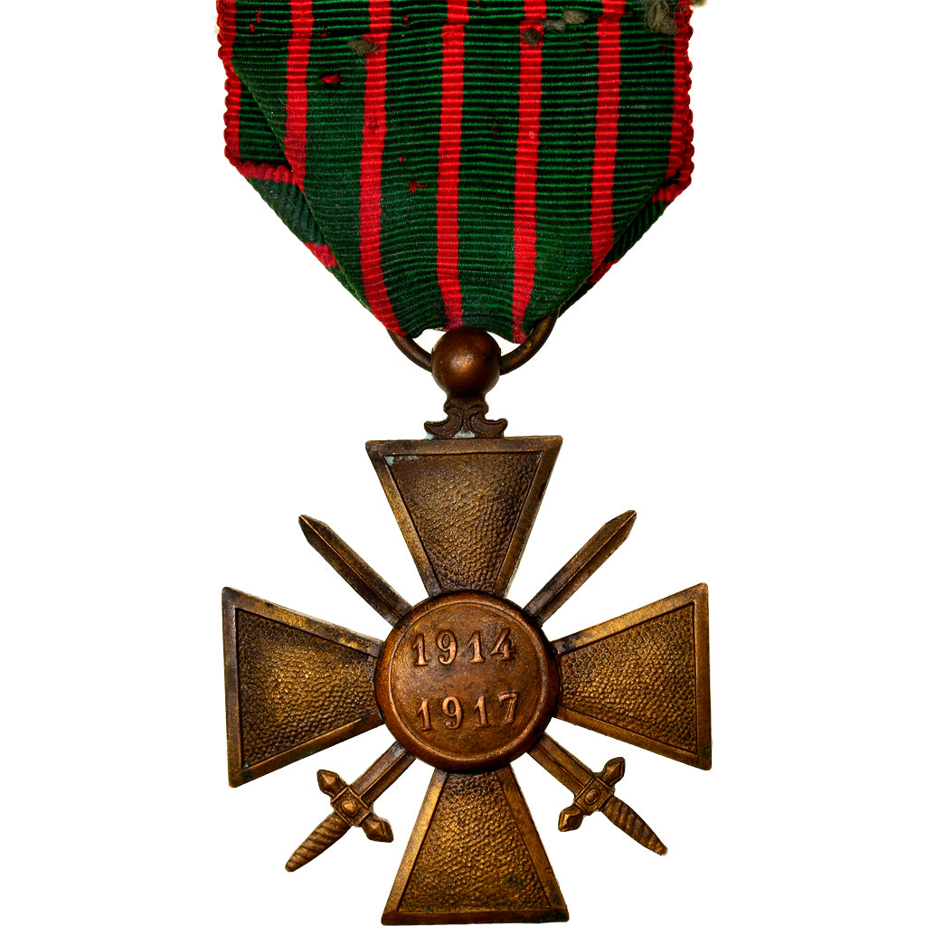 France, Croix de Guerre, Médaille, 1914-1917, Très bon état, Bronze, 40