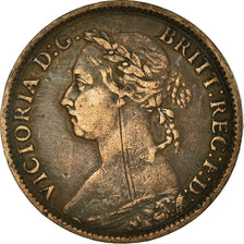 Coin, Great Britain, Victoria, Farthing, 1890, VF(30-35), Bronze, KM:753