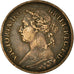 Coin, Great Britain, Victoria, Farthing, 1890, VF(30-35), Bronze, KM:753