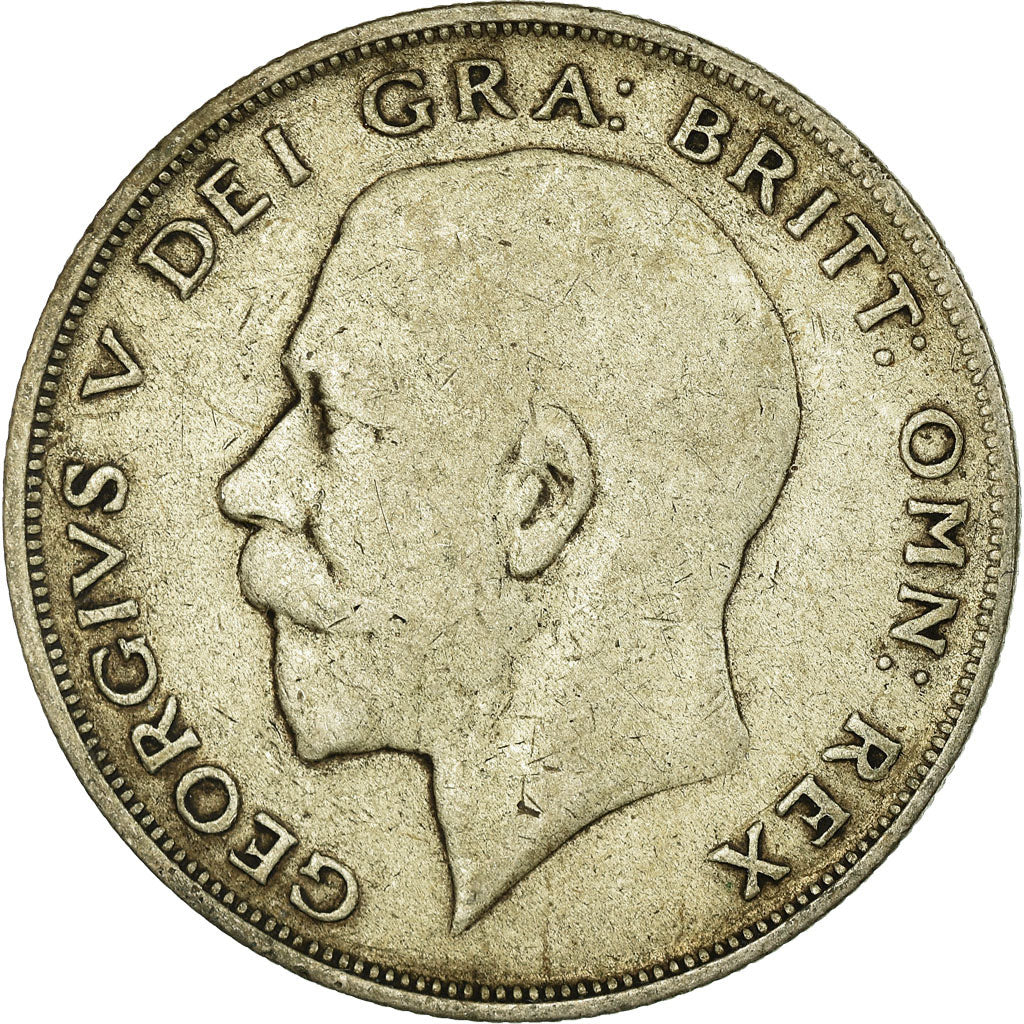 Coin, Great Britain, George V, 1/2 Crown, 1922, VF(20-25), Silver, KM:818.1a