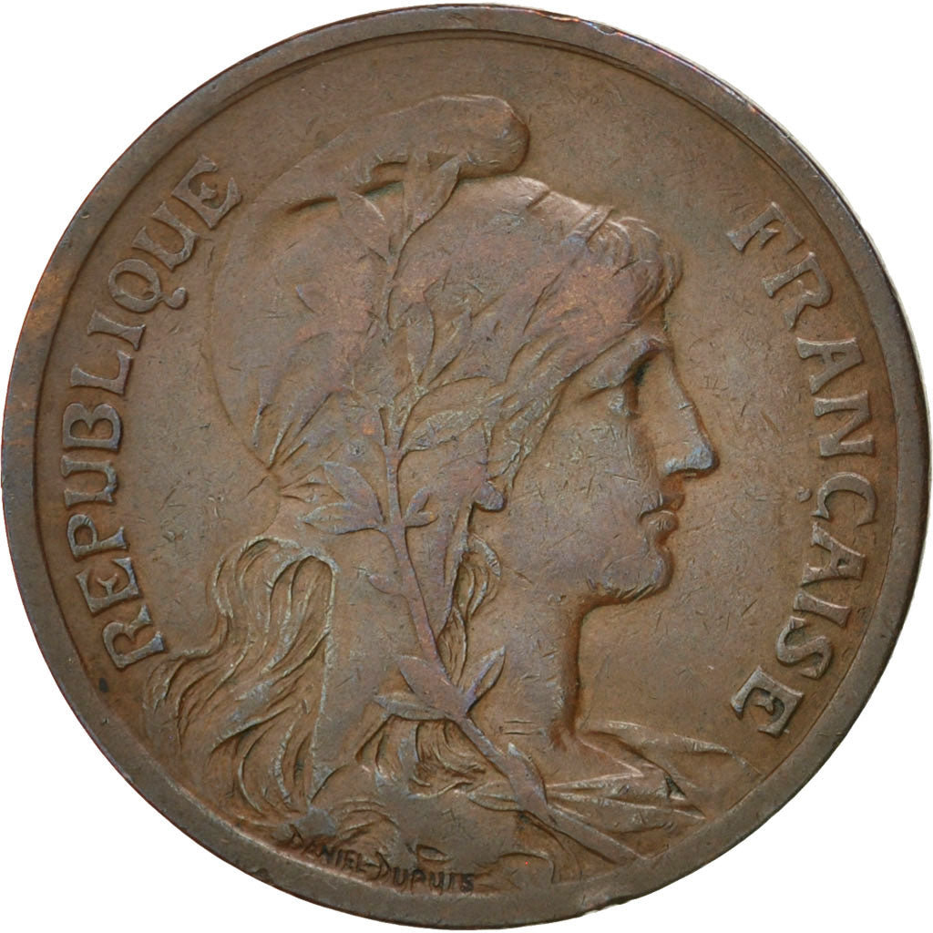 FRANCE, Dupuis, 10 Centimes, 1916, Paris, KM #843, AU(50-53), Bronze, 30,...