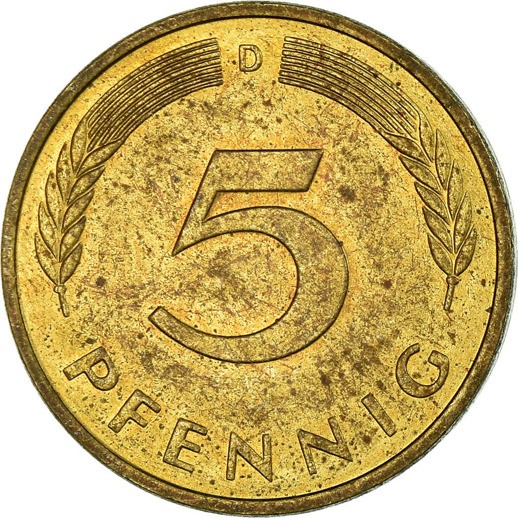 Monnaie, République fédérale allemande, 5 Pfennig, 1983, Munich, TTB, Brass