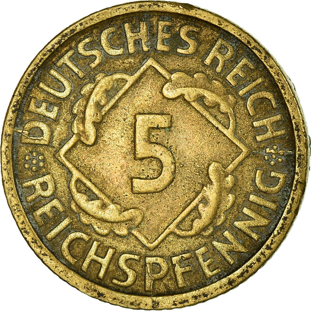 Coin, GERMANY, WEIMAR REPUBLIC, 5 Reichspfennig, 1936, Munich, EF(40-45)