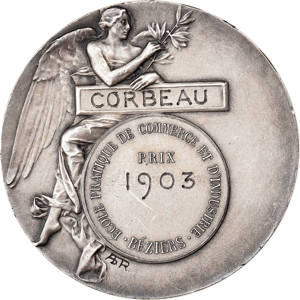 France, Medal, Ecole de Commerce et d'Industrie de Béziers, 1903, Rivet