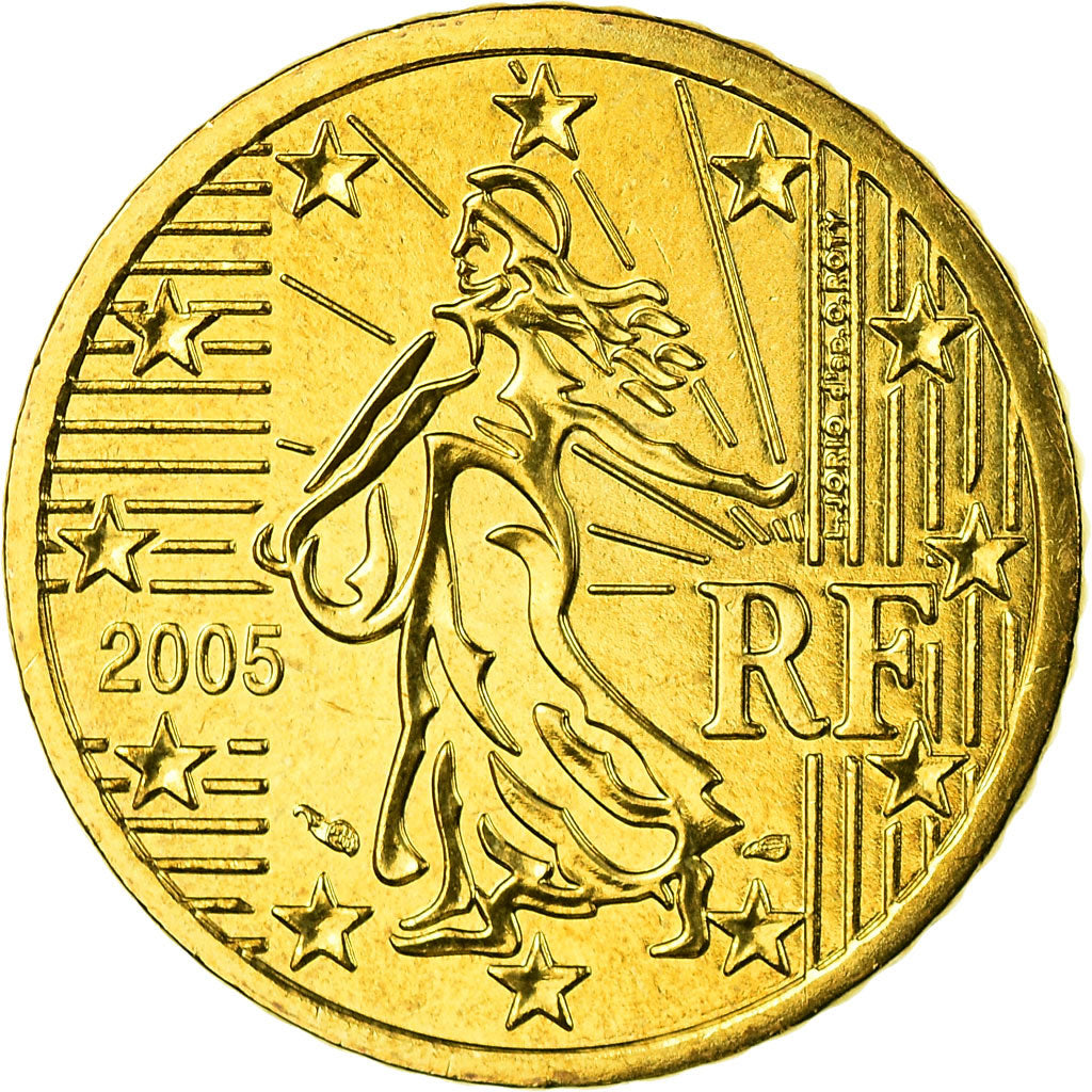 Francia, 50 Euro Cent, 2005, FDC, Latón, KM:1287