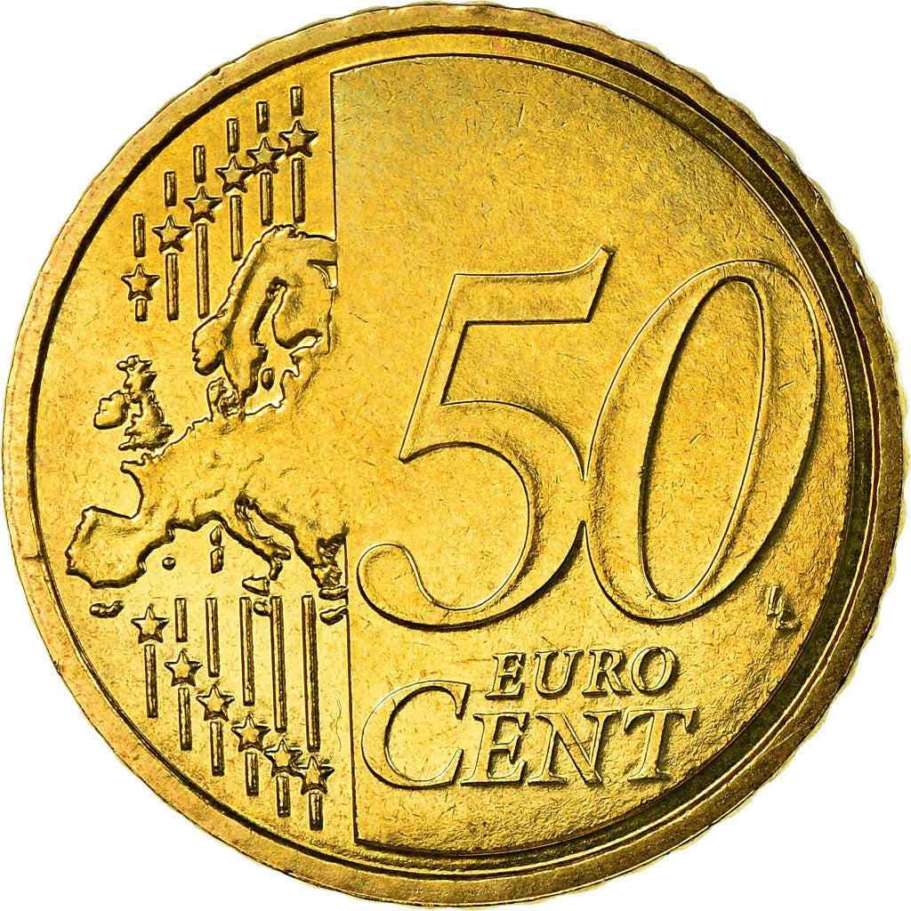 France, 50 Euro Cent, 2007, MS(65-70), Brass, KM:1412