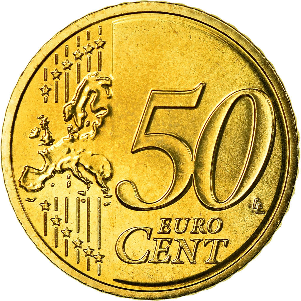 France, 50 Euro Cent, 2008, MS(65-70), Brass, KM:1412