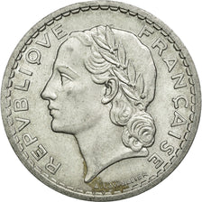 Moneta, Francia, Lavrillier, 5 Francs, 1947, Beaumont le Roger, BB+, Alluminio