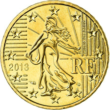 France, 50 Euro Cent, 2013, MS(65-70), Brass, KM:1412