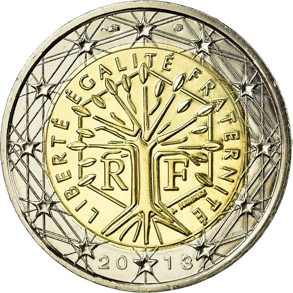 France, 2 Euro, 2013, MS(65-70), Bi-Metallic, KM:1414