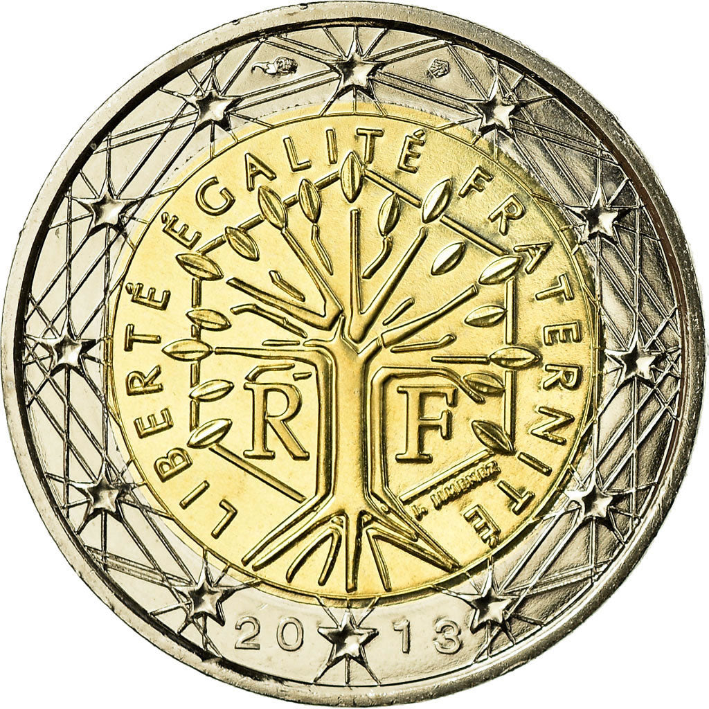 France, 2 Euro, 2013, MS(65-70), Bi-Metallic, KM:1414