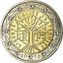 France, 2 Euro, 2010, MS(65-70), Bi-Metallic, KM:1414