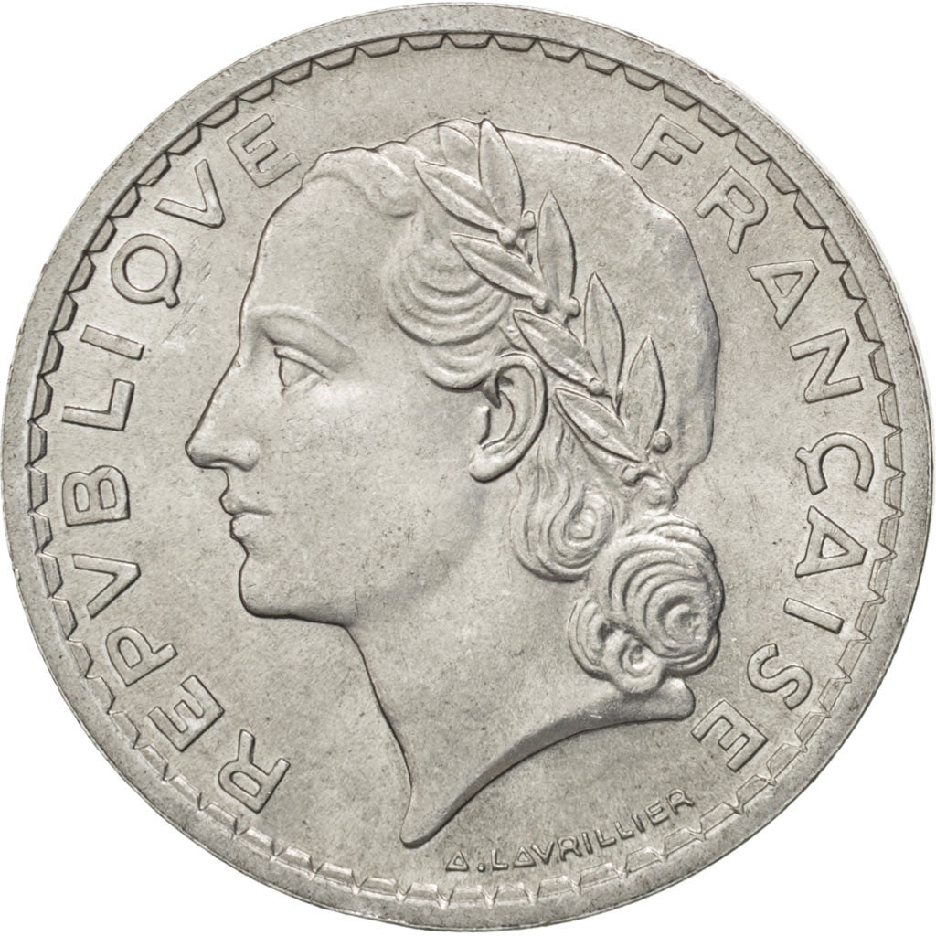 Quatrième République, 5 Francs Lavrillier 1947 B, KM 888b.2