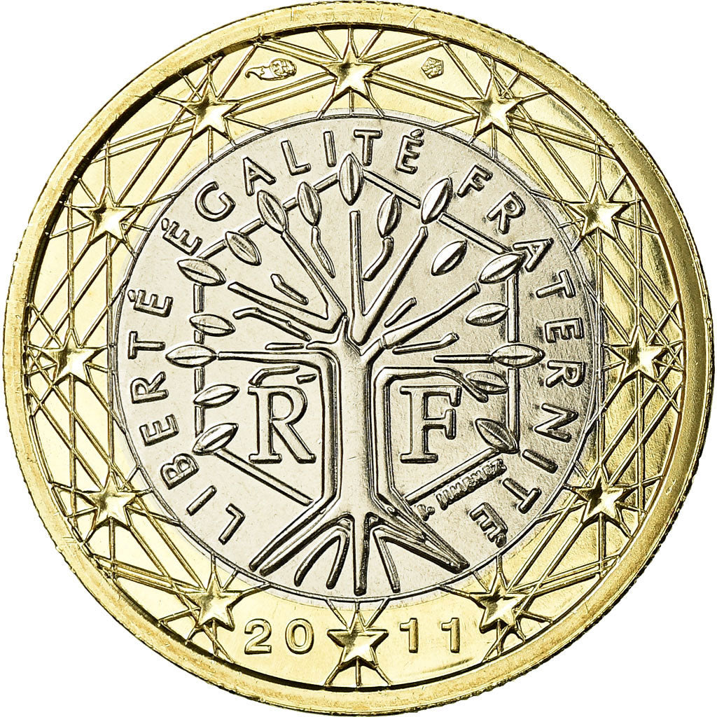 France, Euro, 2011, MS(65-70), Bi-Metallic, KM:1413