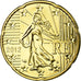 France, 20 Euro Cent, 2012, MS(65-70), Brass, KM:1411
