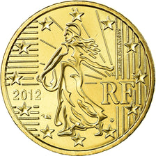 France, 50 Euro Cent, 2012, MS(65-70), Brass, KM:1412