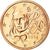 França, 5 Euro Cent, 2014, MS(65-70), Aço Cromado a Cobre