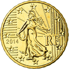 Francia, 10 Euro Cent, 2014, FDC, Ottone