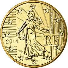 France, 50 Euro Cent, 2014, MS(65-70), Brass