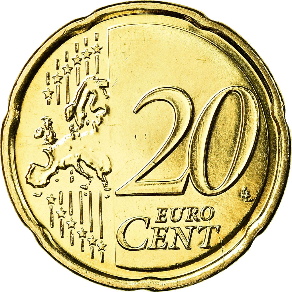 France, 20 Euro Cent, 2015, MS(65-70), Brass