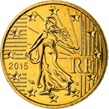 France, 50 Euro Cent, 2015, MS(65-70), Brass