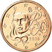 France, 5 Euro Cent, 2016, MS(65-70), Copper Plated Steel