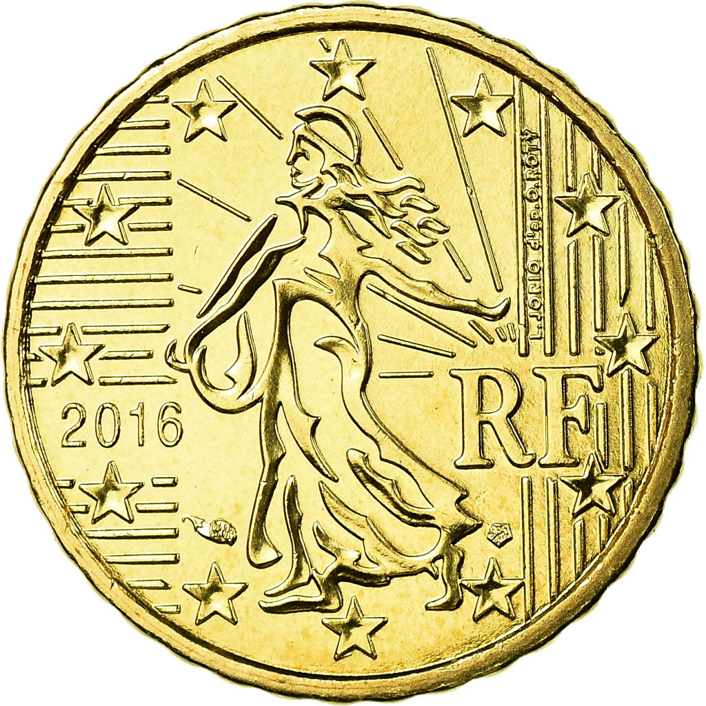 Francia, 10 Euro Cent, 2016, FDC, Ottone
