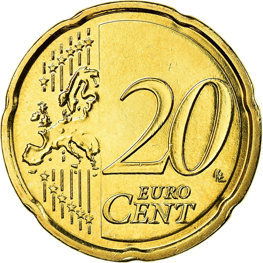 France, 20 Euro Cent, 2016, MS(65-70), Brass